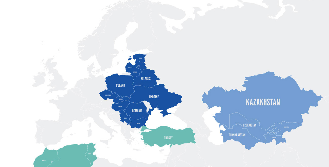 Carte destination transport marchandise